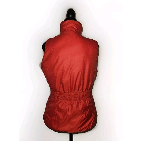 Patagonia Nano Air Puff Goose Down Reversible Women’s Vest Sz M Red - Picture 2 of 13